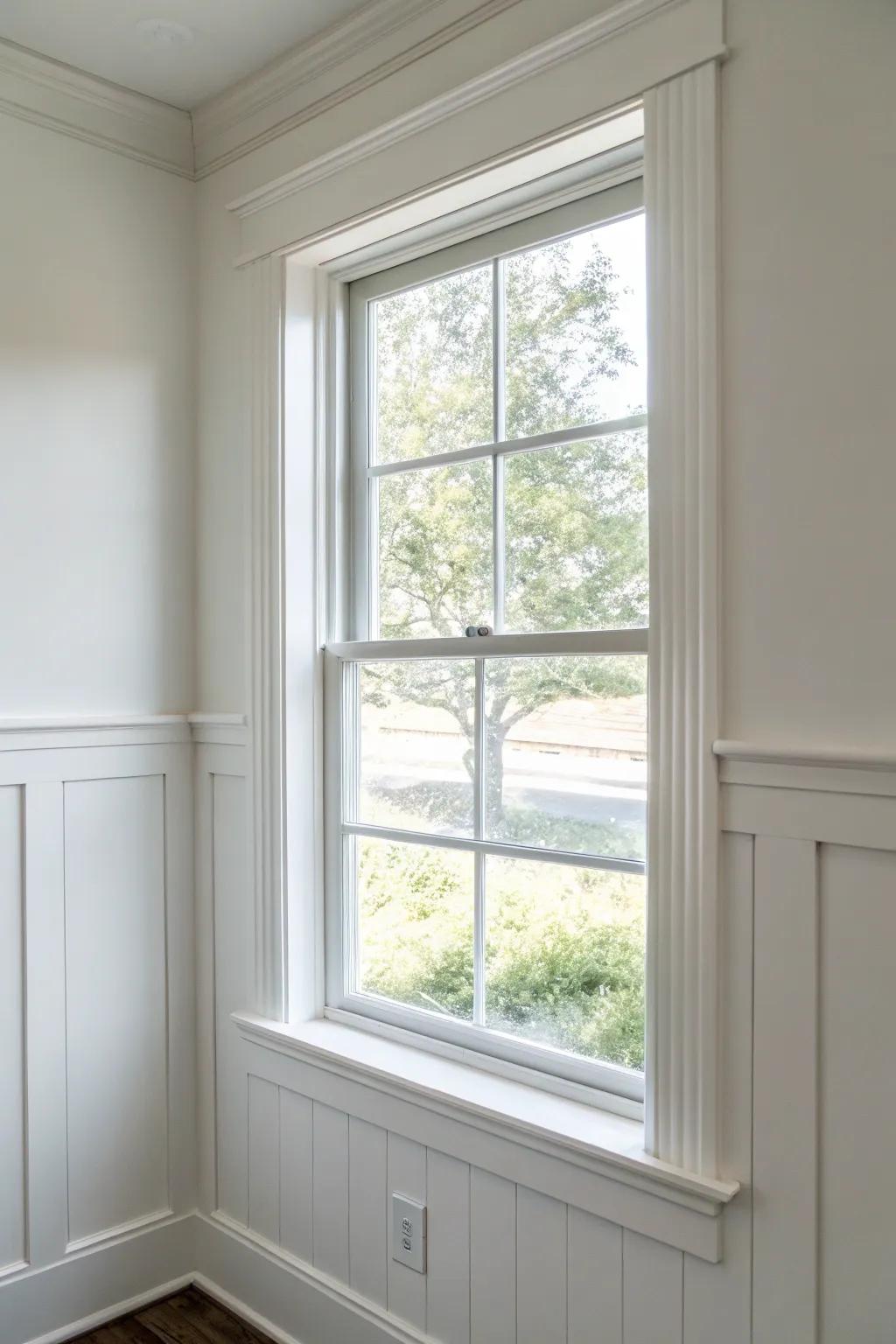 A simple 1x4 trim adds elegance to any window.