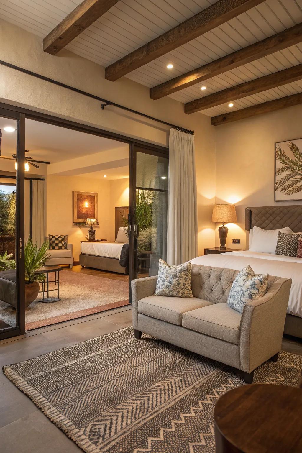 An expansive layout provides a feeling of spaciousness and effortless flow.