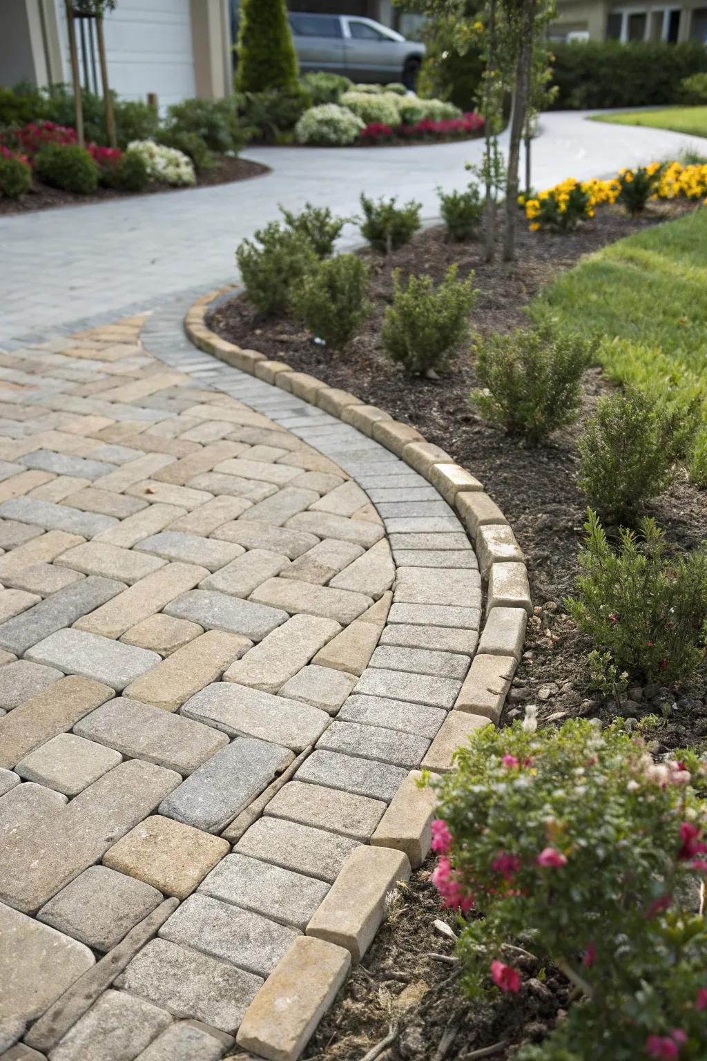 Paver driveways offer a blend of durability and aesthetic appeal.