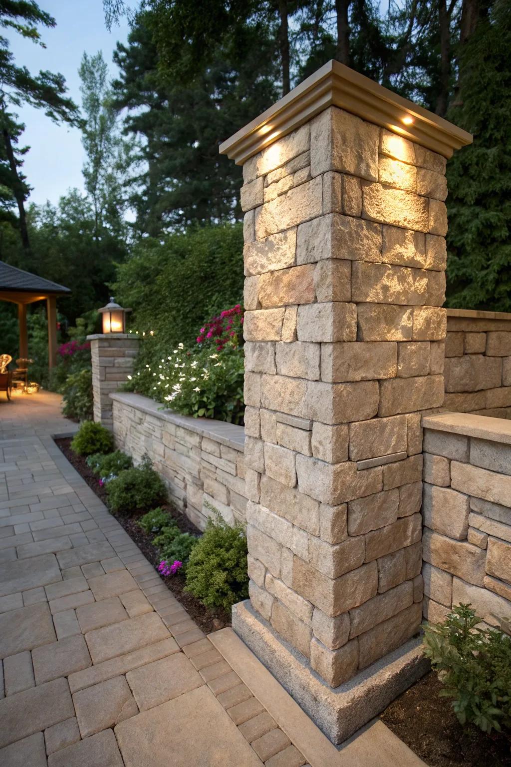 Stone veneer adds a touch of classic elegance to any wall.