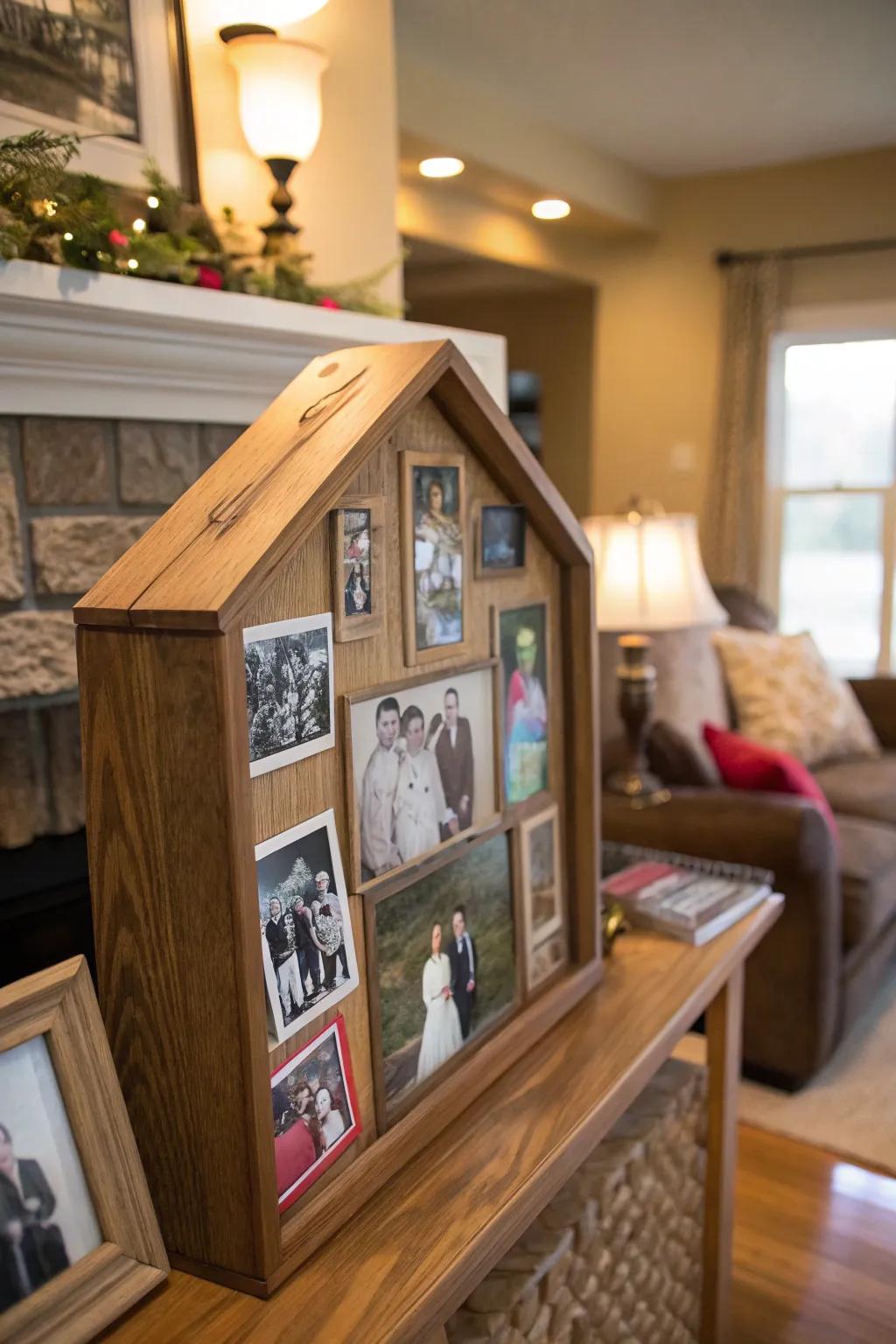 Bring memories to life with a photo-filled shadow box.