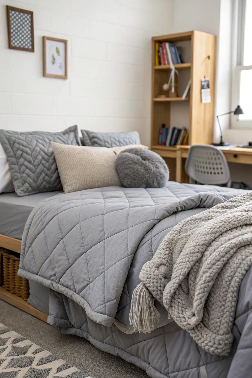 Incorporate a variety of textures for an irresistibly inviting bed.
