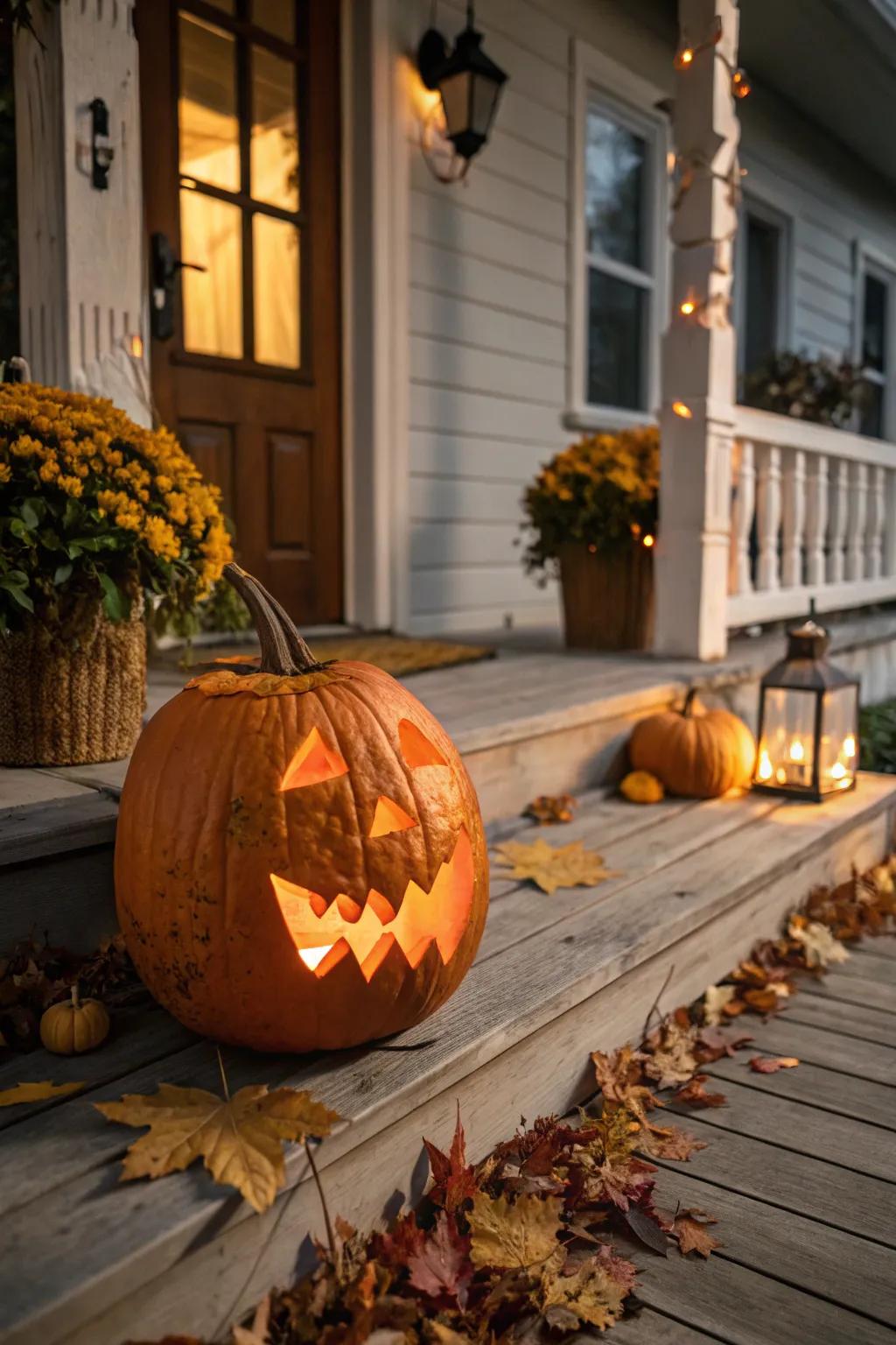 Traditional meets modern with this multi-expressive jack-o'-lantern.