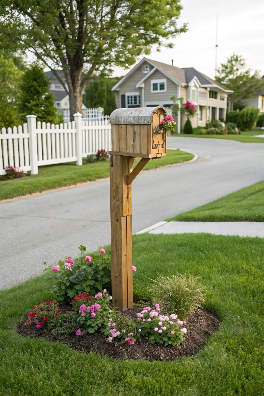 Wooden mailbox posts offer timeless appeal and natural beauty.