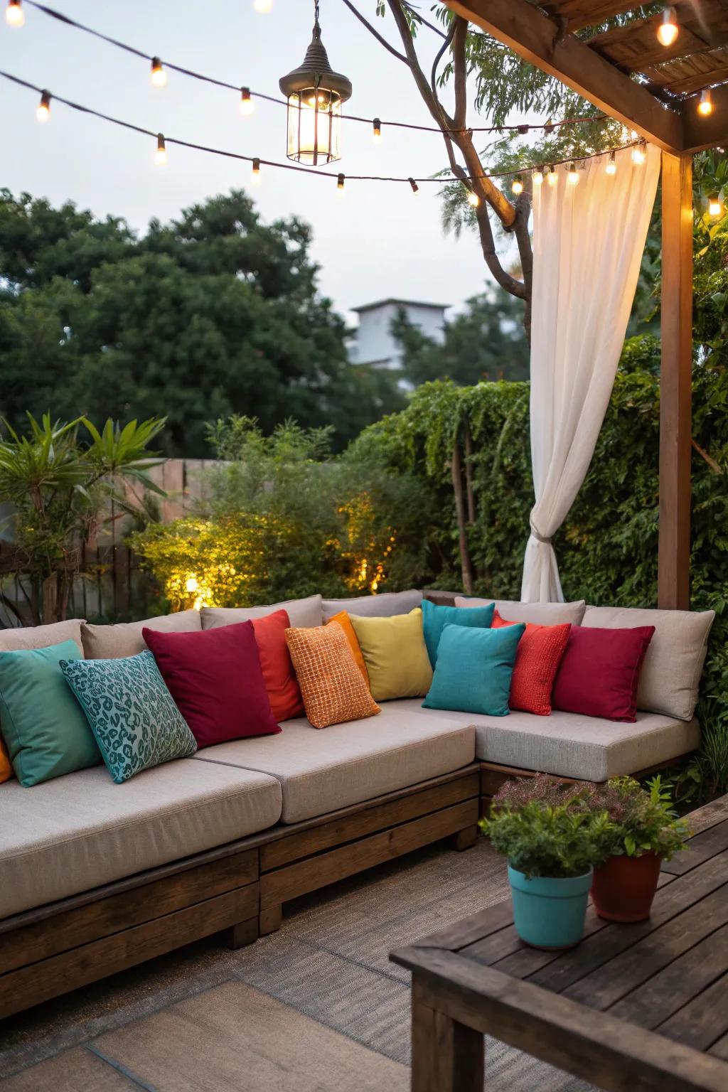 Design a cozy nook with elegant seating to relish the outdoors.