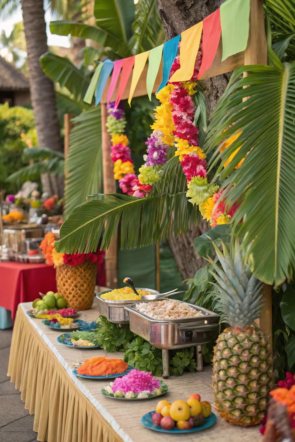 Transport Hawaii to your backyard with a tropical luau.