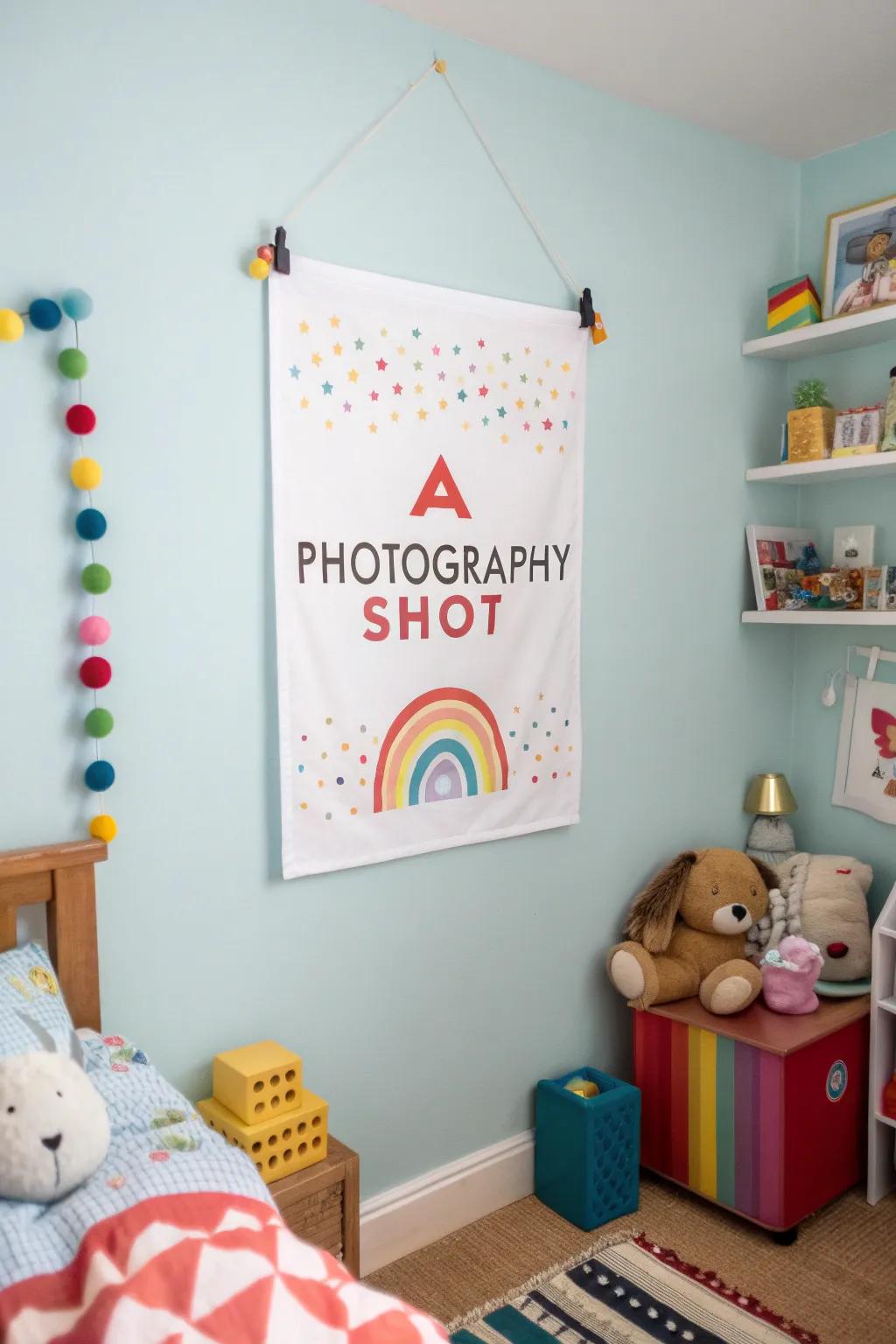 A vibrant and bold name poster that brings energy to a child's room.