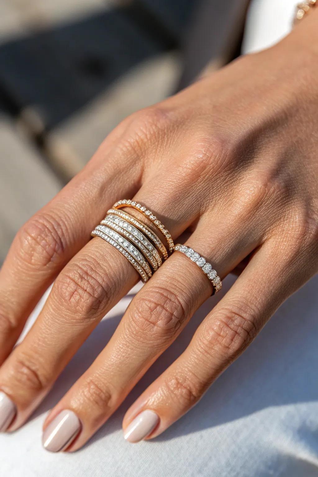 Stylish Rings Stacked Gracefully
