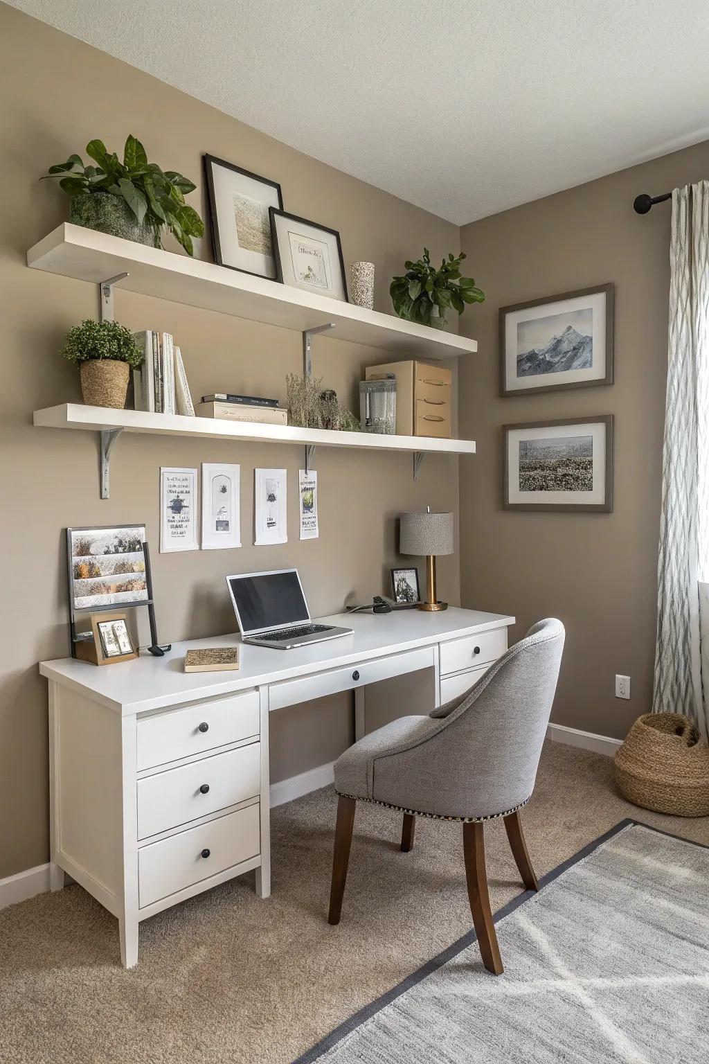 Gentle hues lay a calm, adaptable foundation.