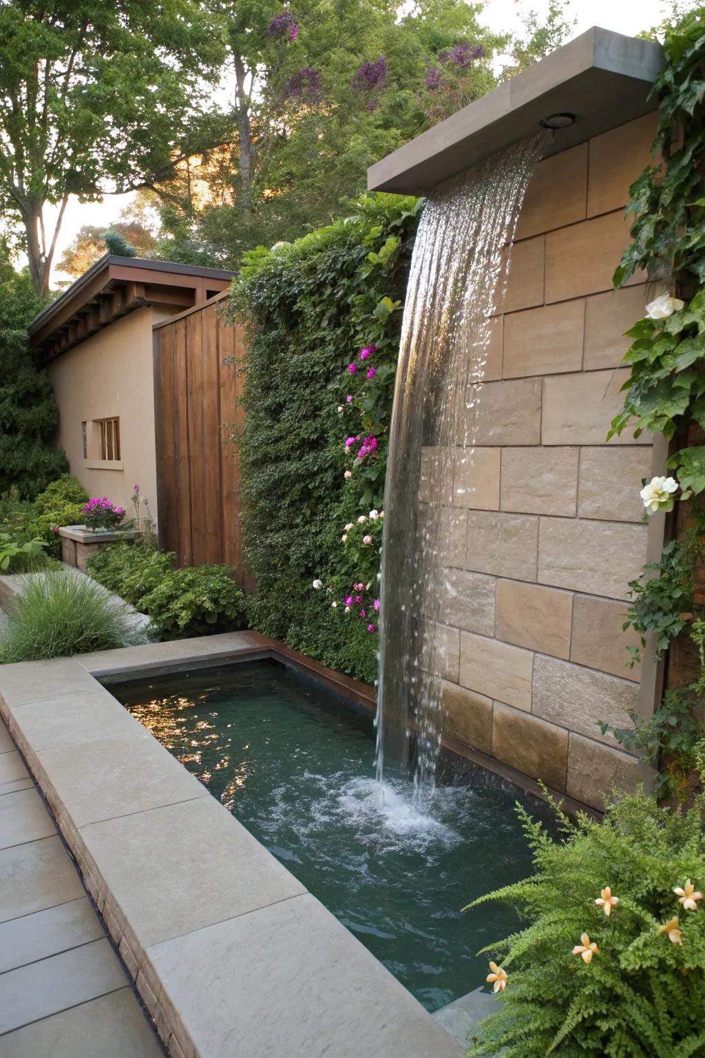 Elevated vertical waterfalls bring refinement and serenity to any space.