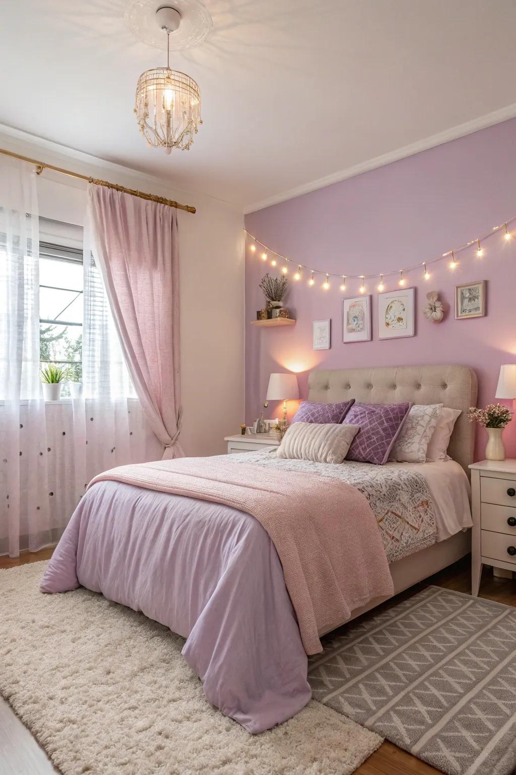 Pastel colors create a soothing atmosphere.