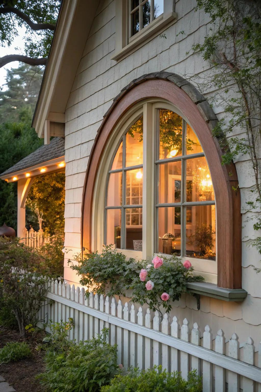 Curved lines create a soft, inviting look for any arch window.