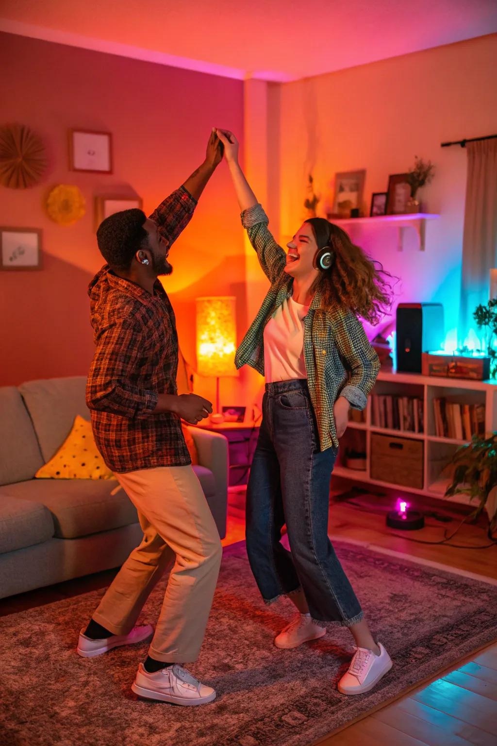 Let loose and enjoy each other's company with a spontaneous dance party.