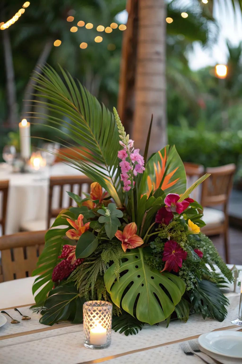 Bring a slice of paradise to your table with a tropical theme.