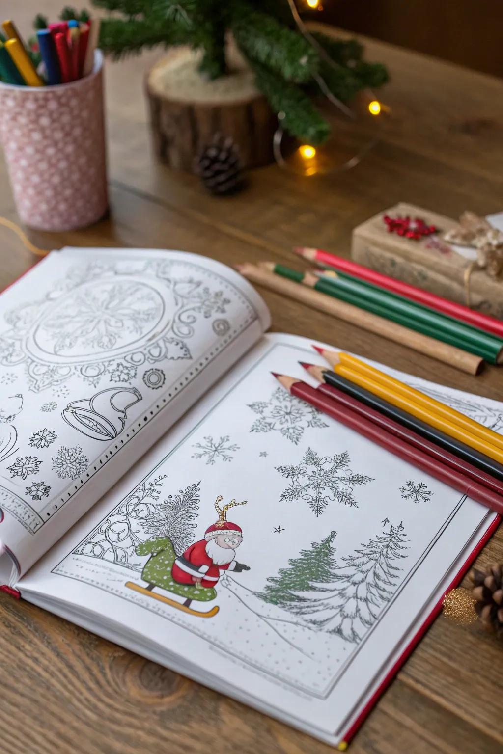 Unleash creativity with festive coloring books.