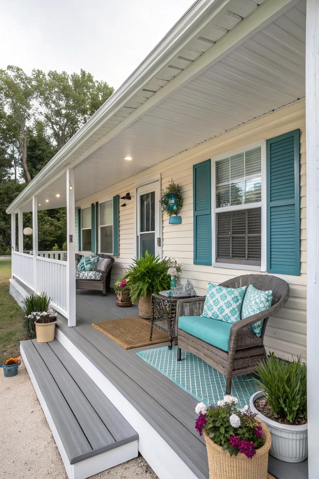 A porch that matches your home's style creates visual harmony.