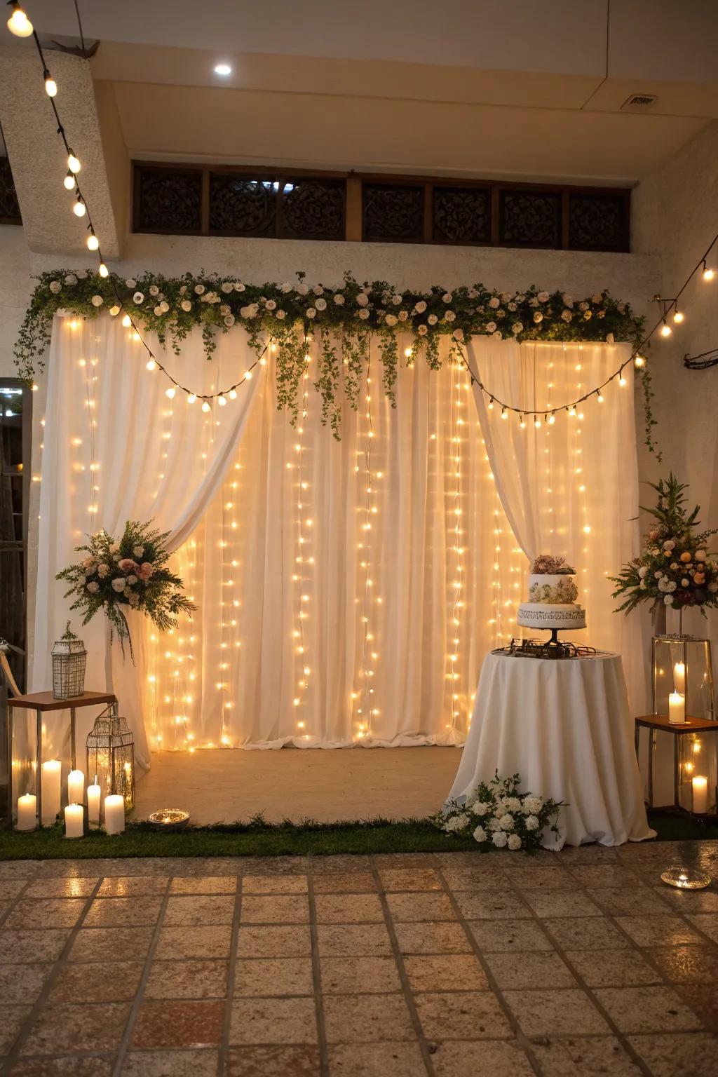 String lights add a magical glow to your party.