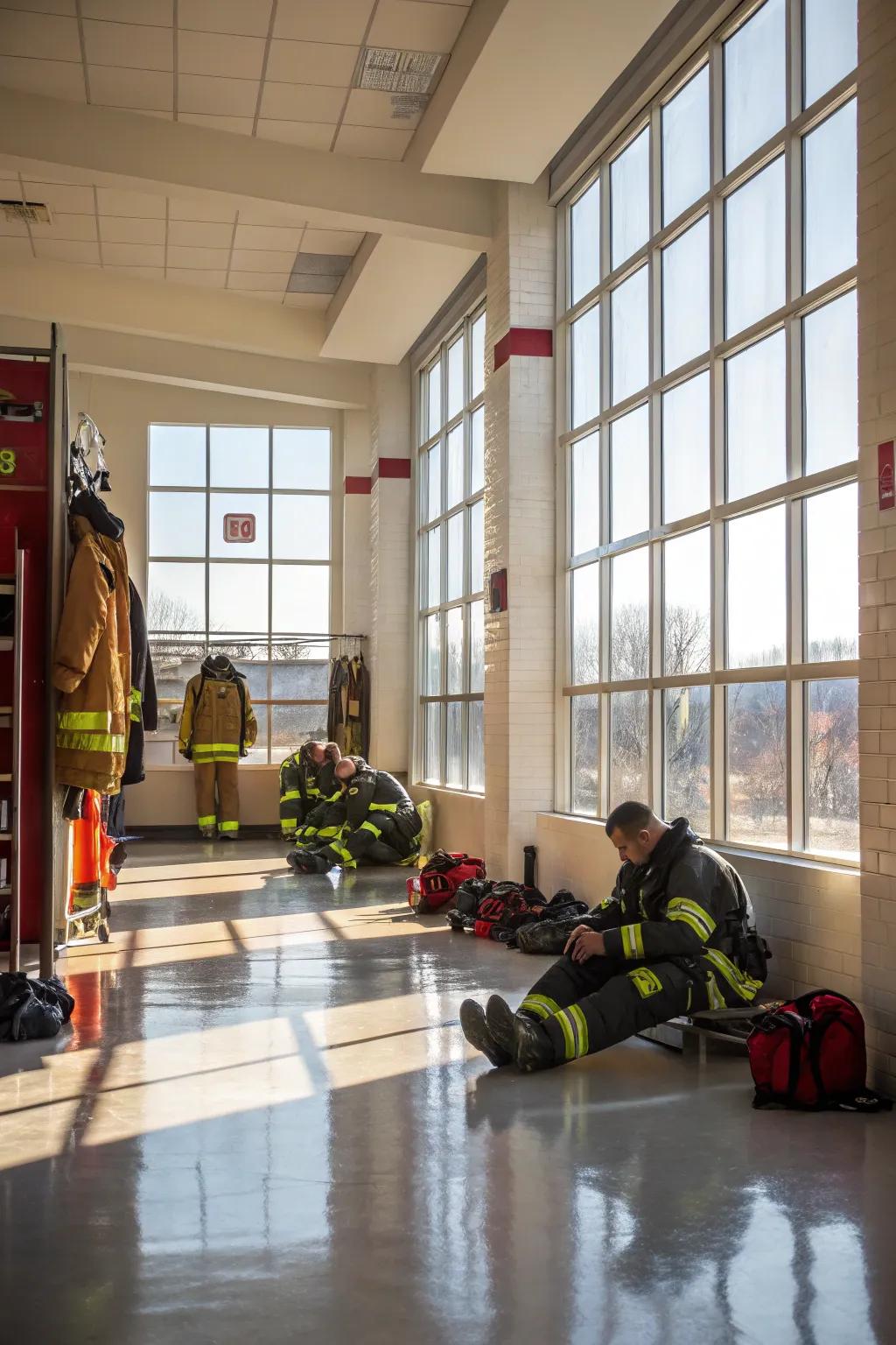 Natural light enhances the atmosphere and well-being.