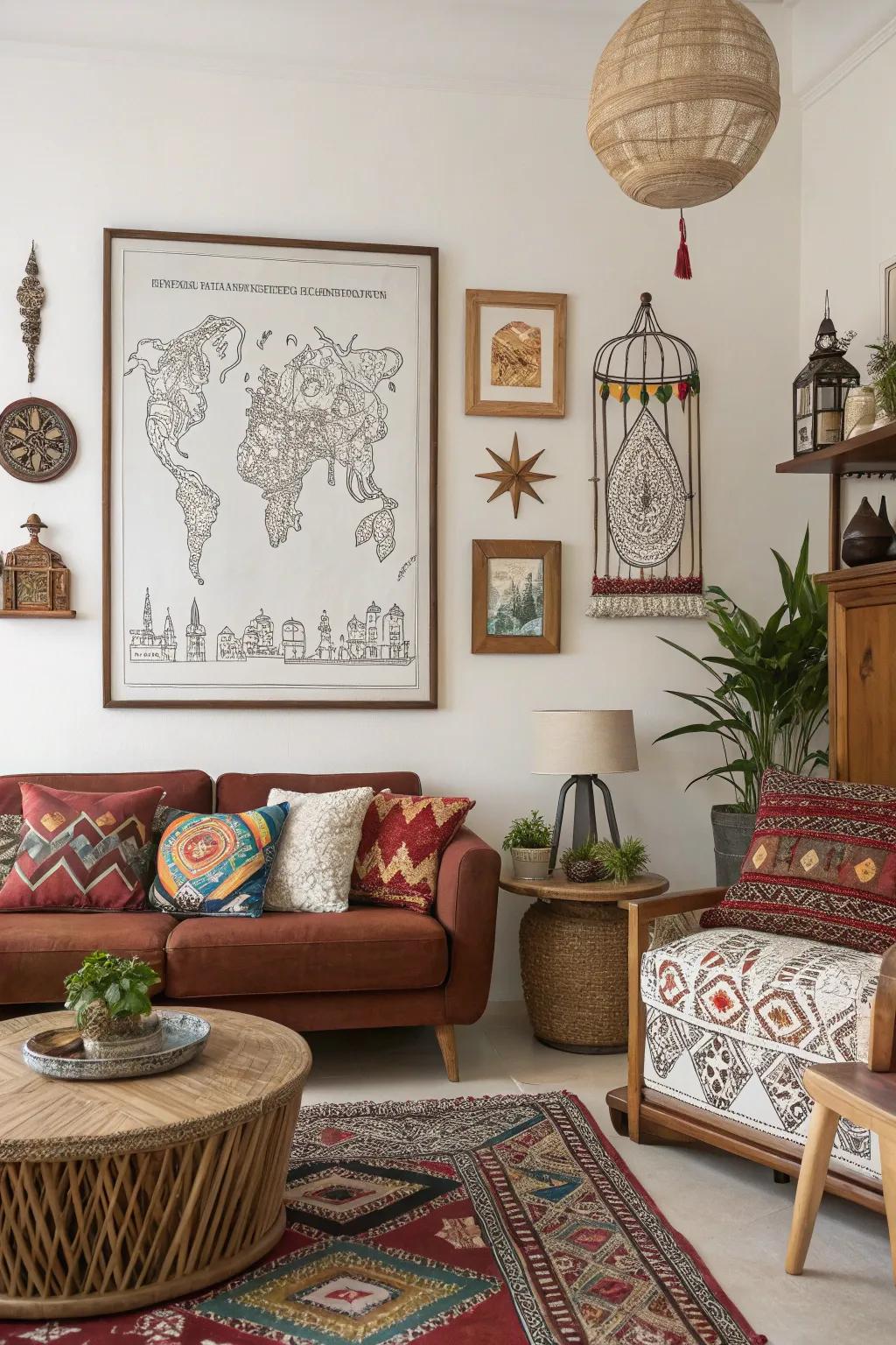 Infuse your home with cultural richness through line art.