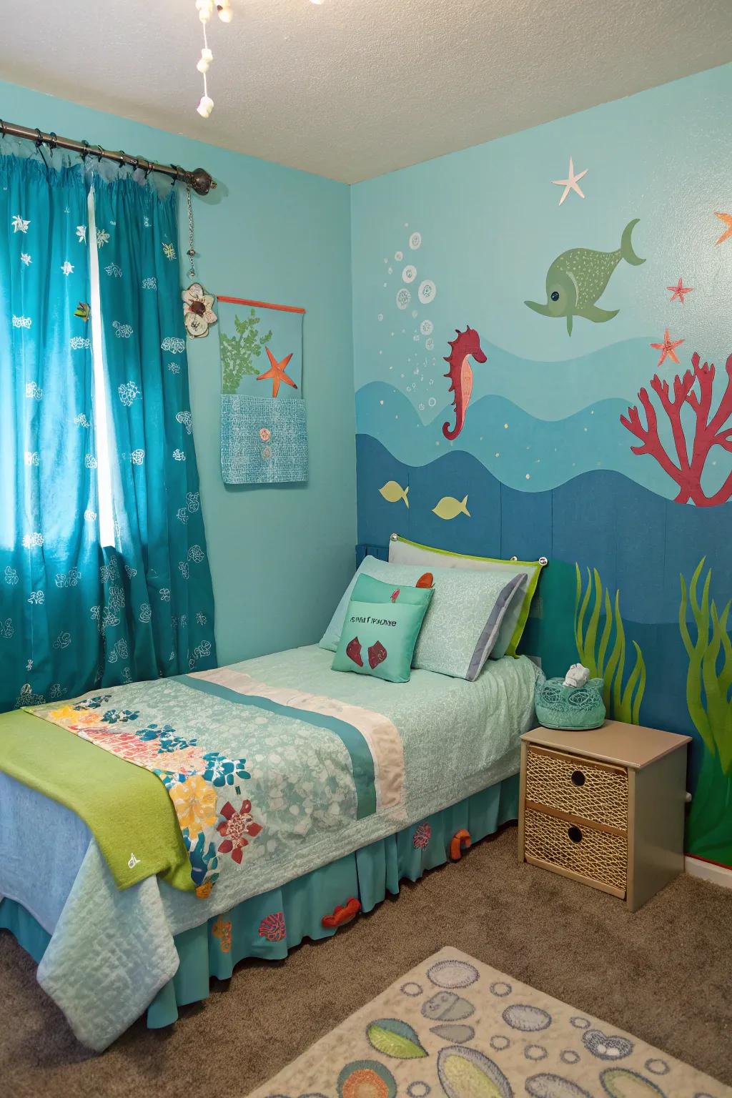 An under the sea themed room ideal for sea adventures.