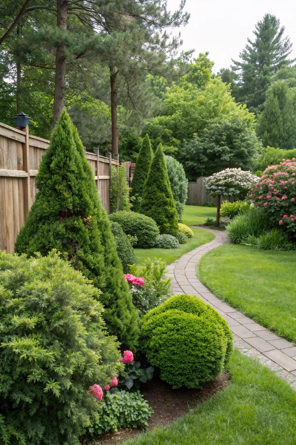 Evergreen shrubs that ensure a consistently vibrant landscape.