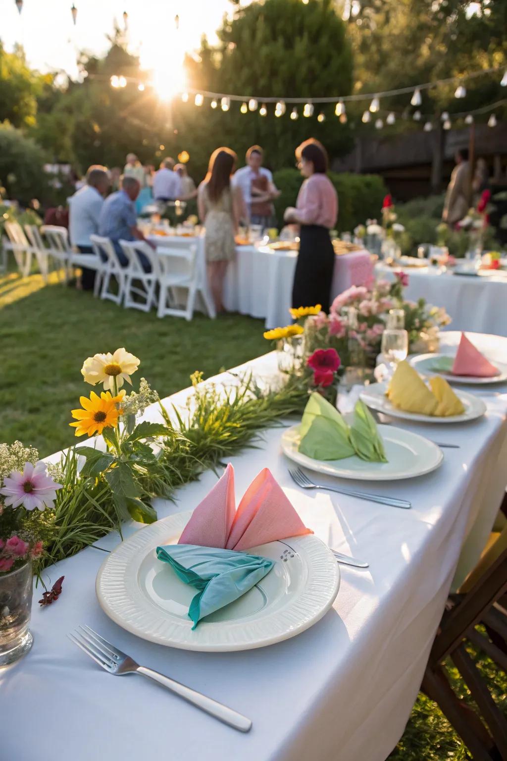 The Butterfly Fold adds a touch of delicate charm to your table.