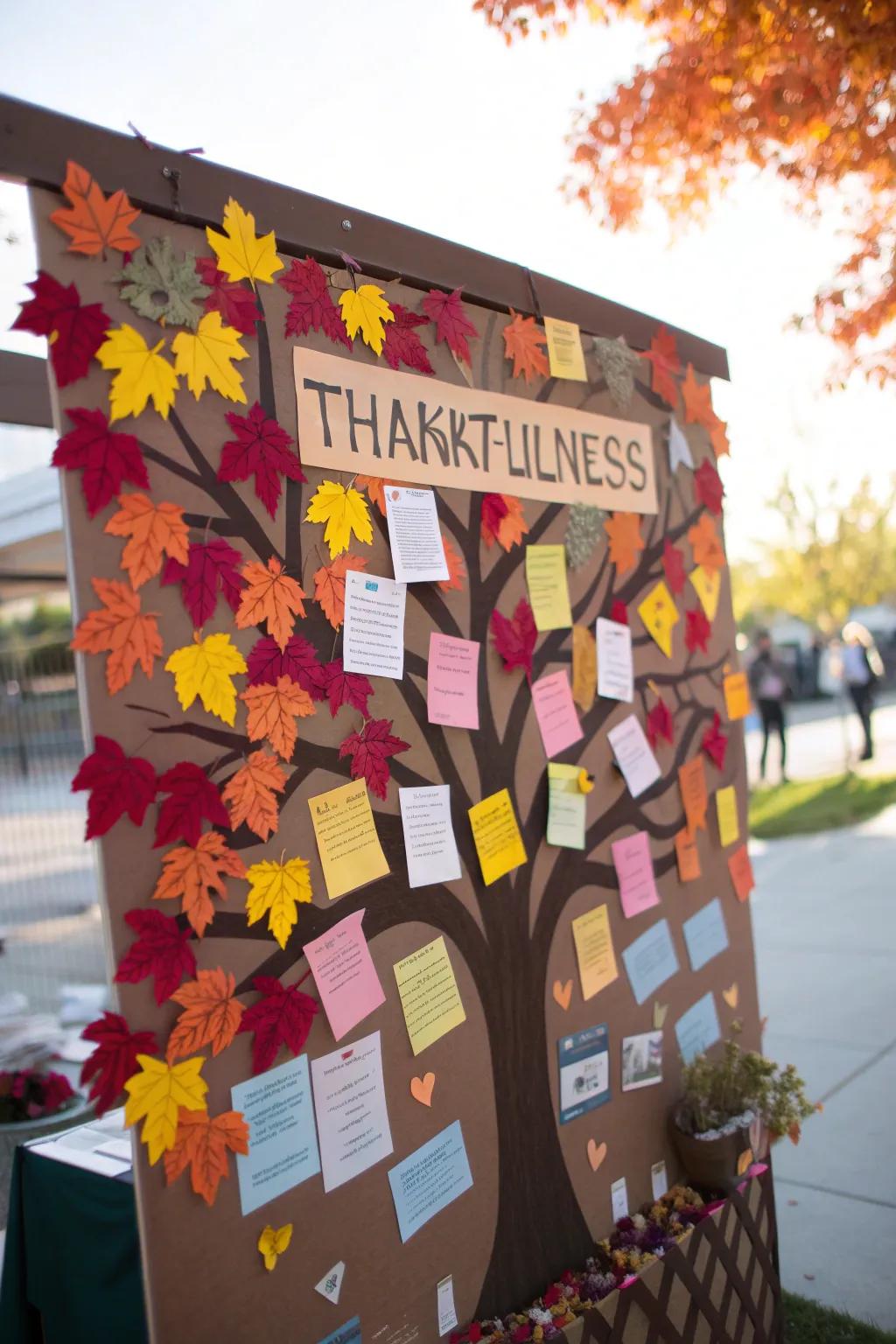 A 'Thankful Tree' full of gratitude.