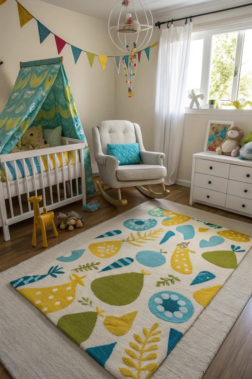 Bright colors can transform the nursery into a lively space.