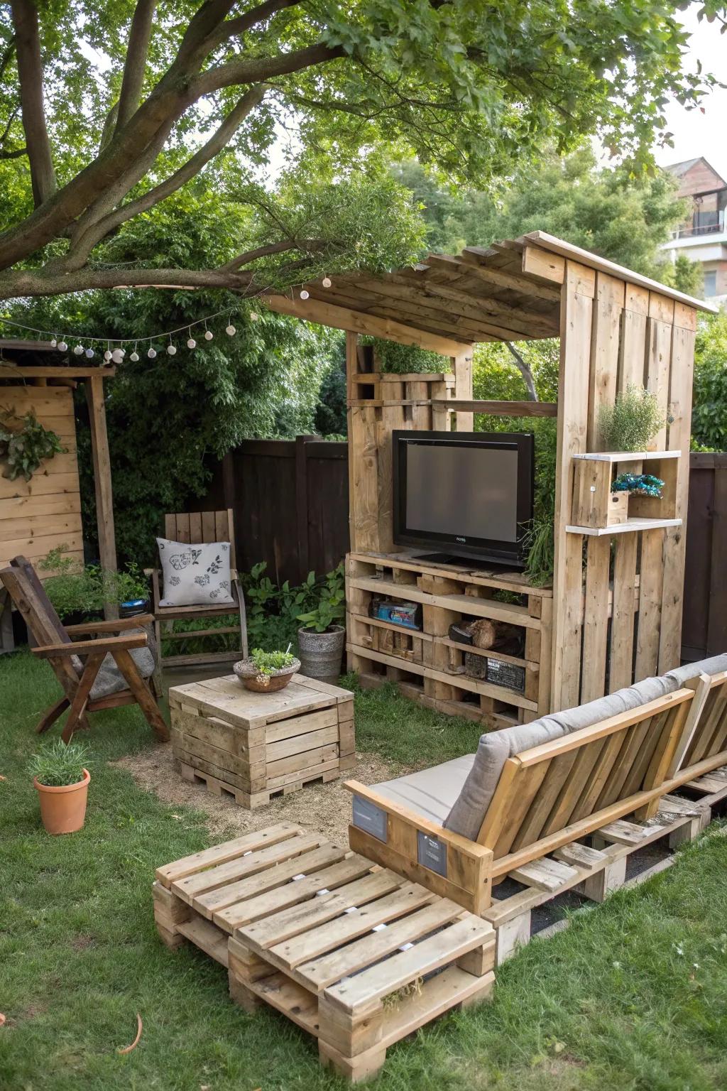 Get creative with a DIY pallet TV enclosure project.