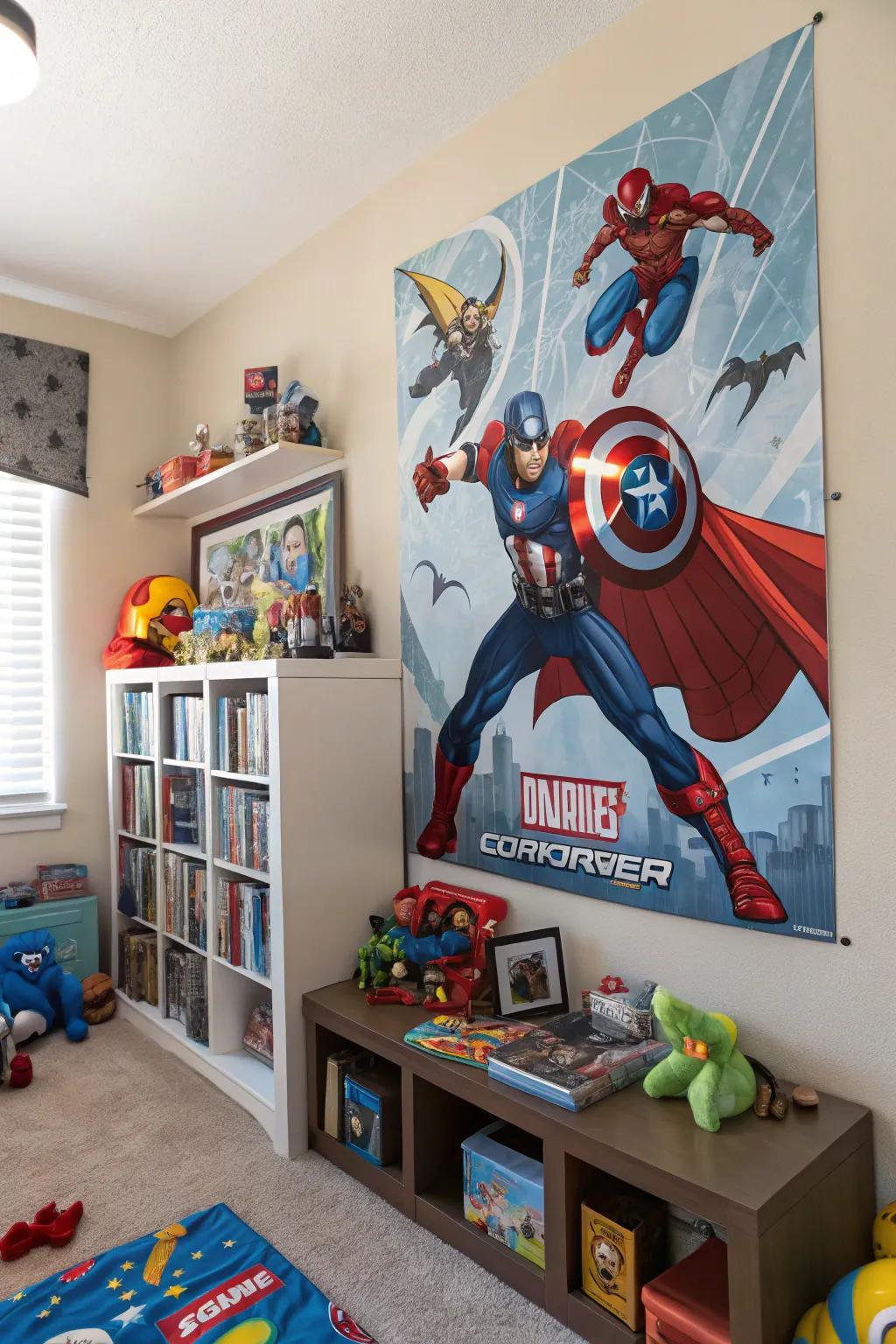 A superhero poster that inspires courage and imagination.