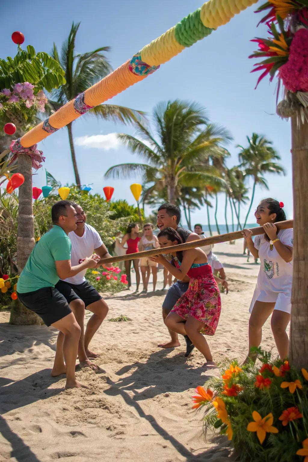 Limbo fun for a playful party vibe.