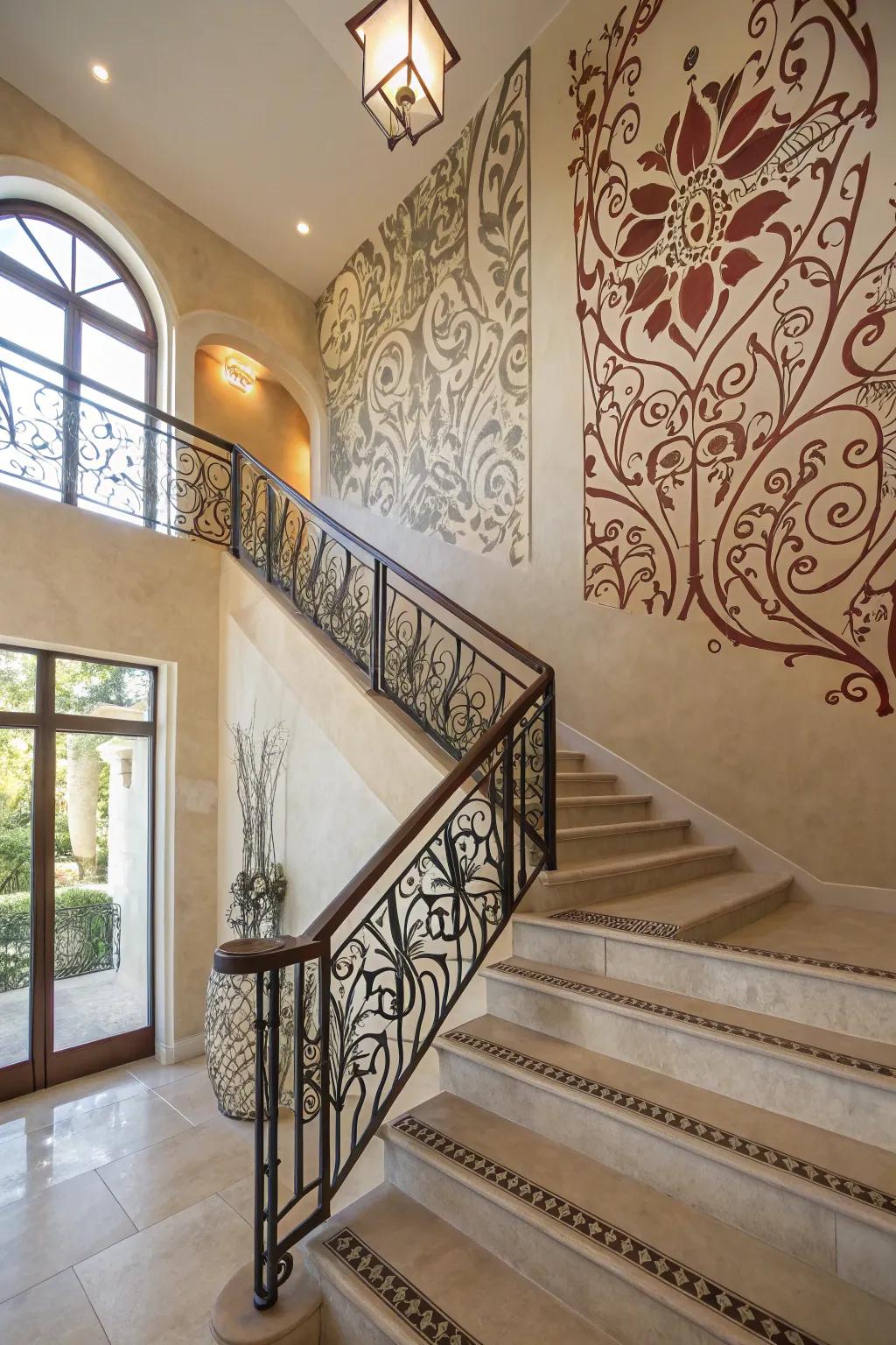 Transform your staircase into a work of art with Venetian plaster.