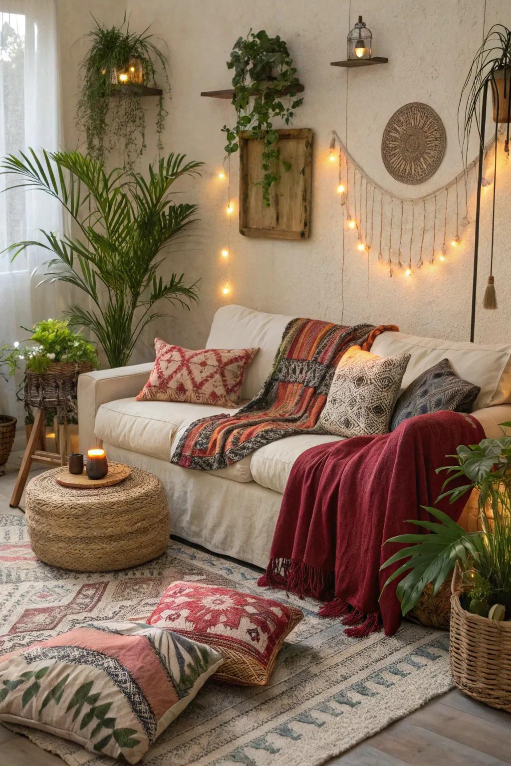 Relaxed energy is key to the bohemian spirit.