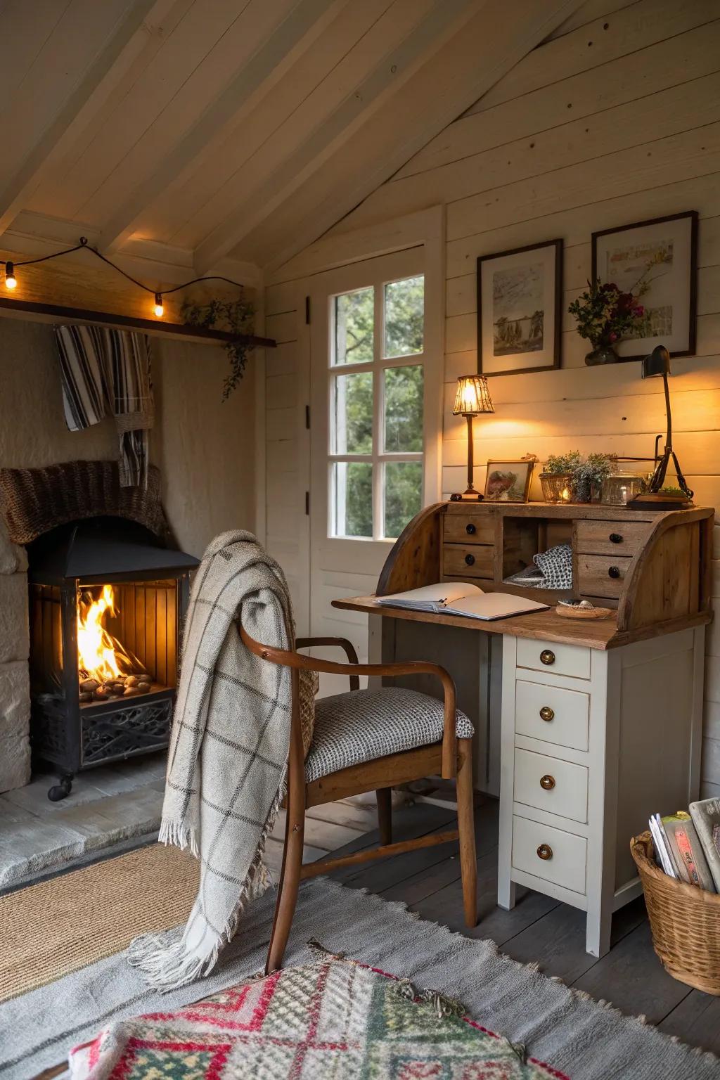 A winter writing cabin for creative solitude.