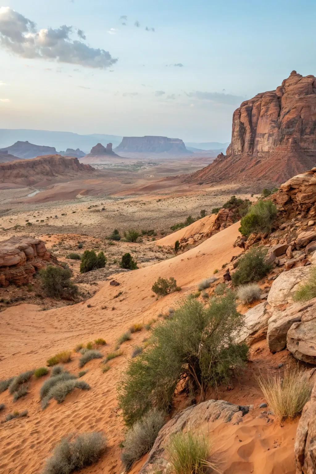 A desert garden displaying a palette.