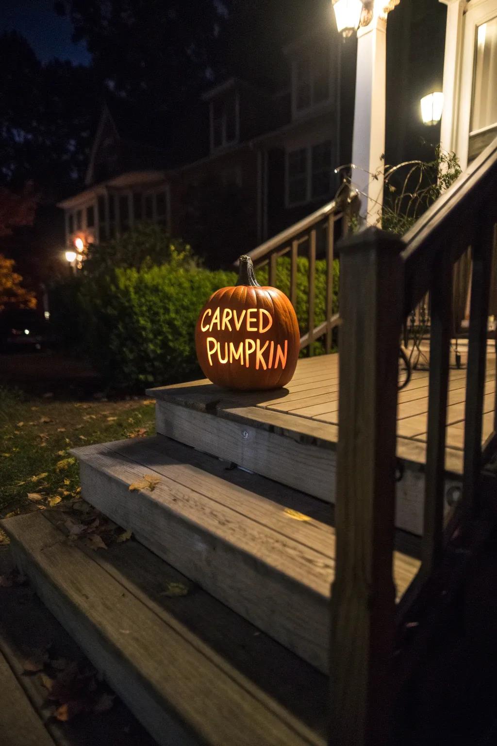 Reveal hidden messages with a cleverly carved pumpkin.