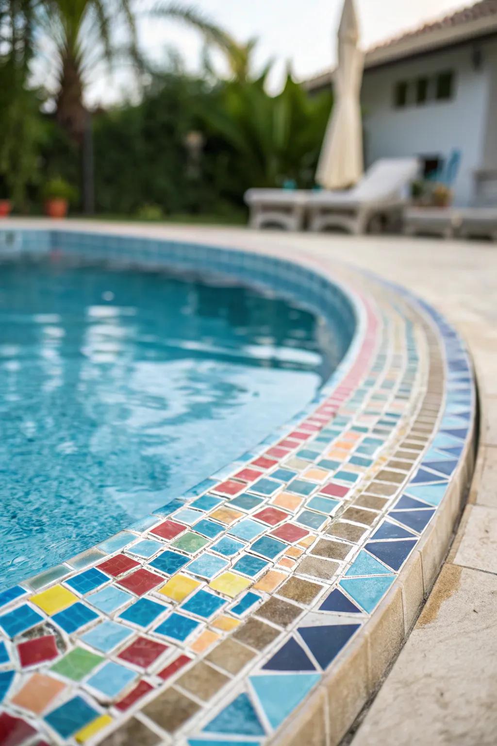 Mosaic tiles add a splash of color and character.