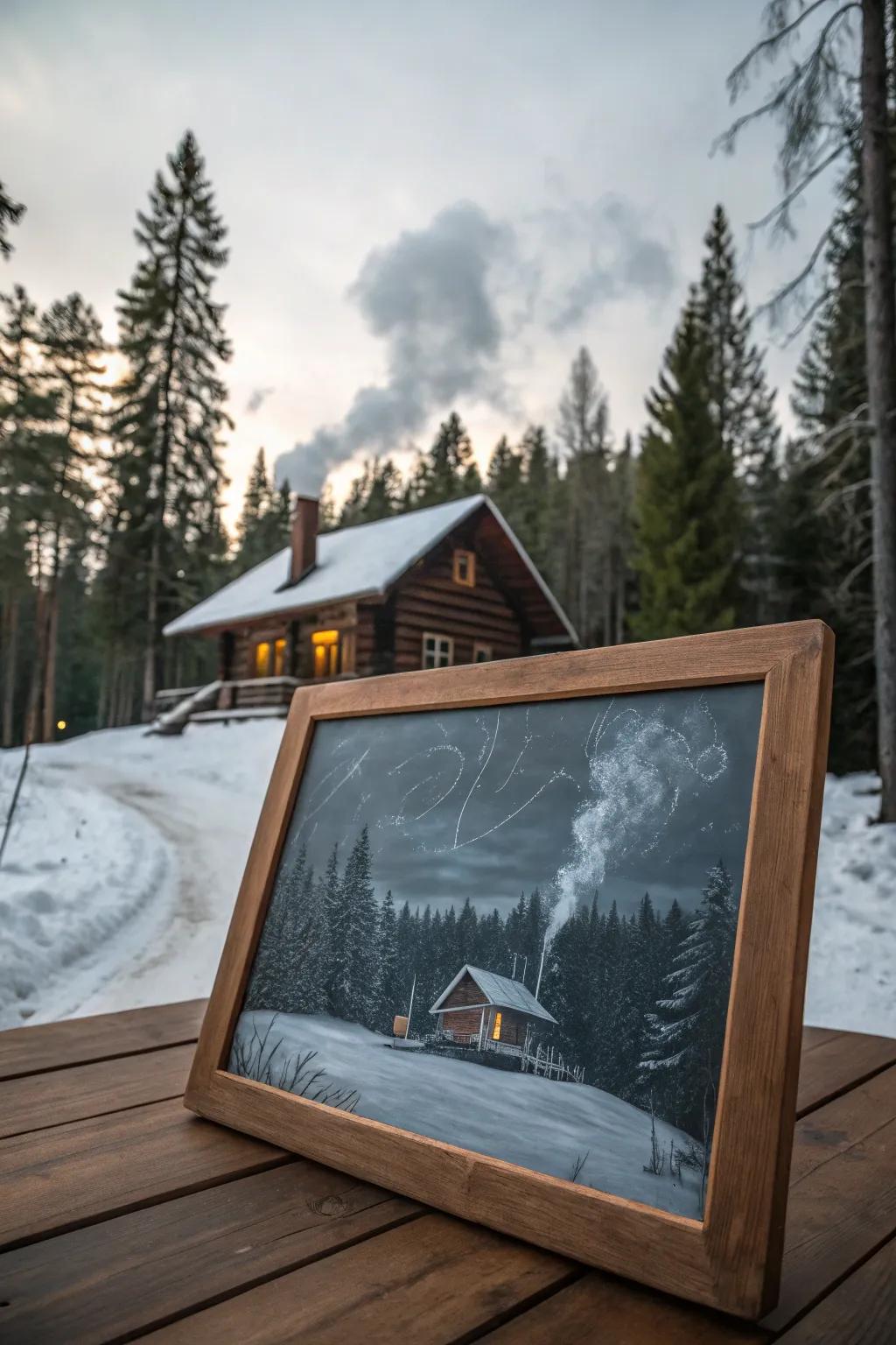 Invoke the coziness of a winter cabin.