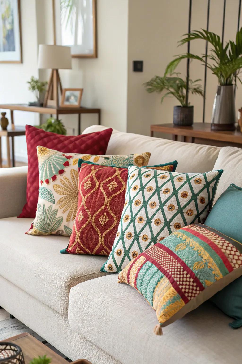 Add a splash of style with elegant soft cushions.