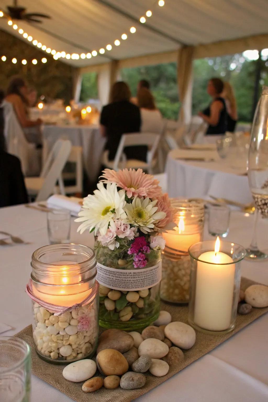 Customized centerpieces that reflect the party's unique theme.