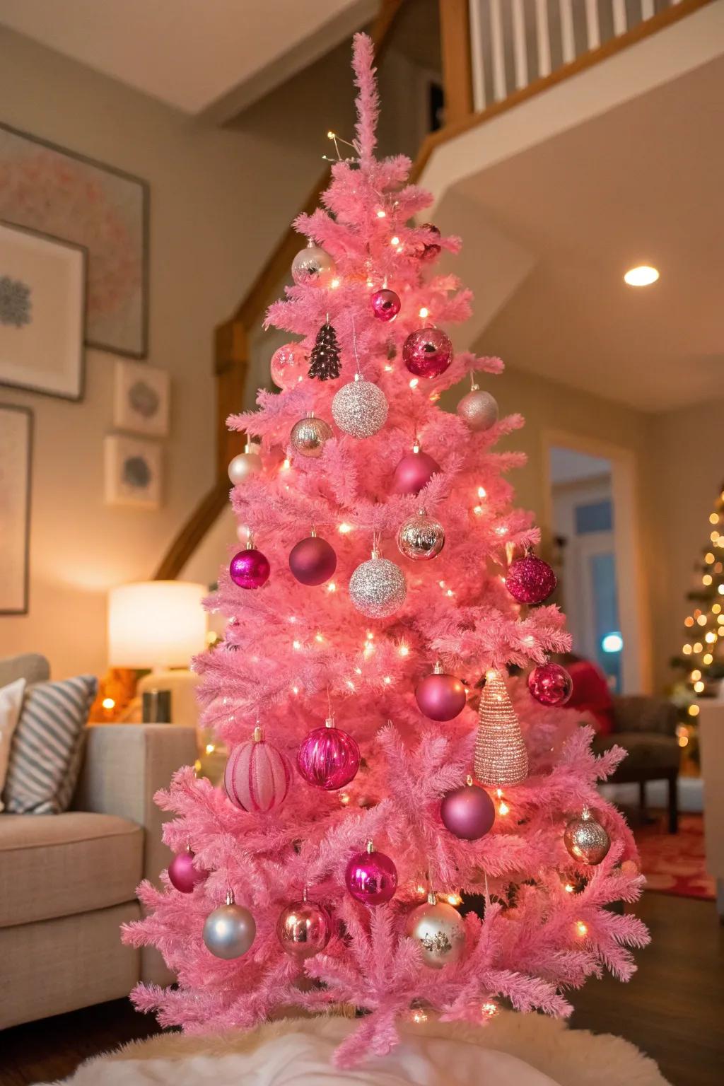 A blend of modern and classic styles gives this tree a unique flair.