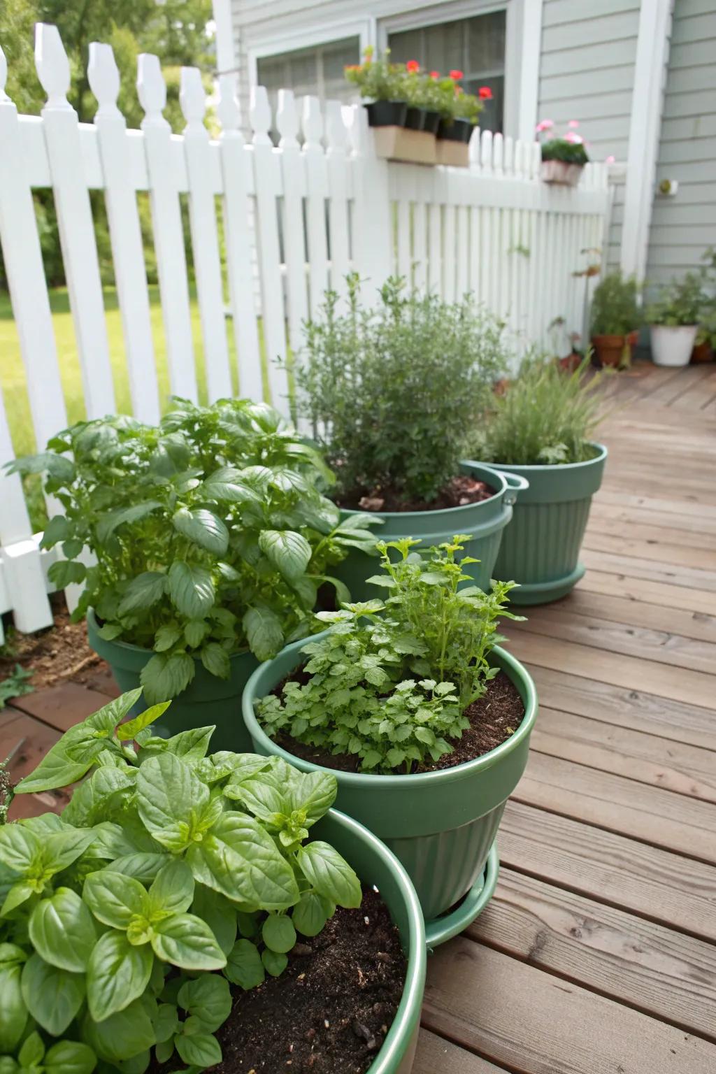 Herb gardens are practical and add delightful scents to your space.