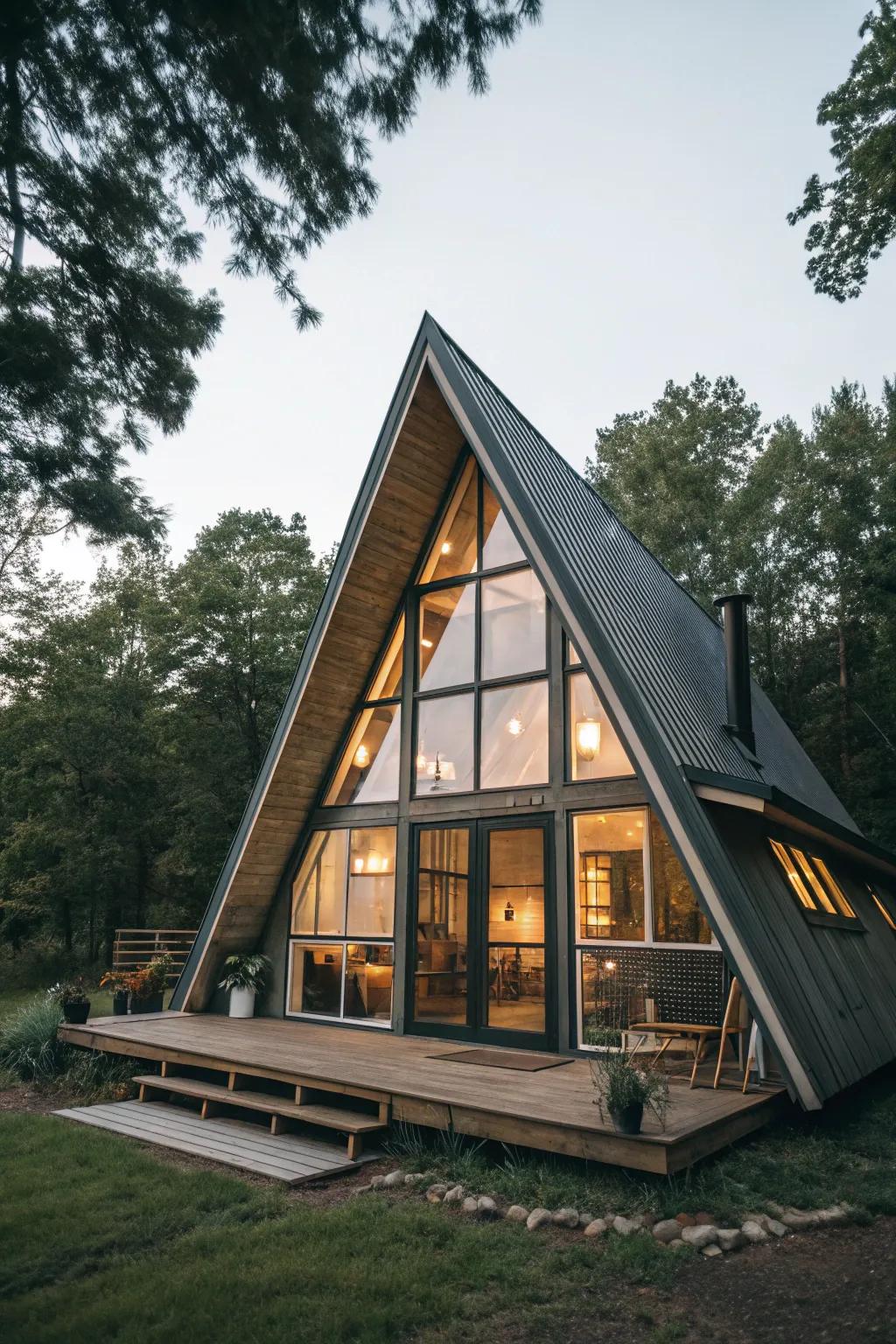 Timeless design with A-frame architecture.