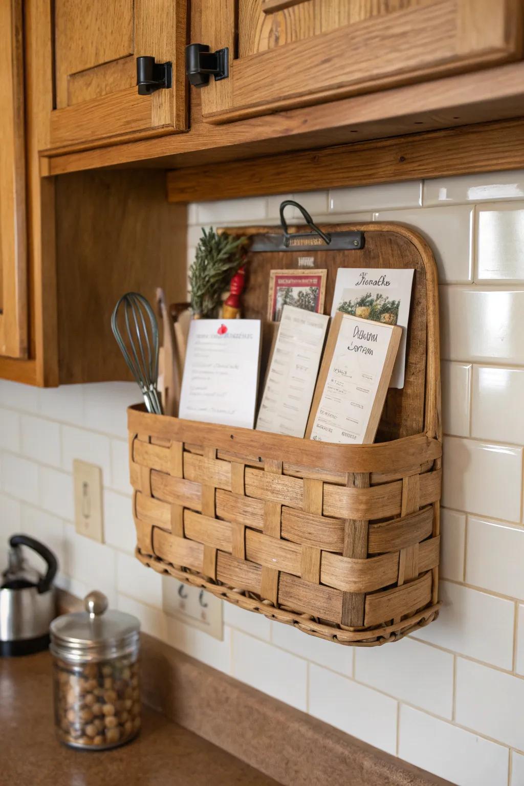 Countryside appeal in the kitchen space highlighted with a utilitarian feed sack.