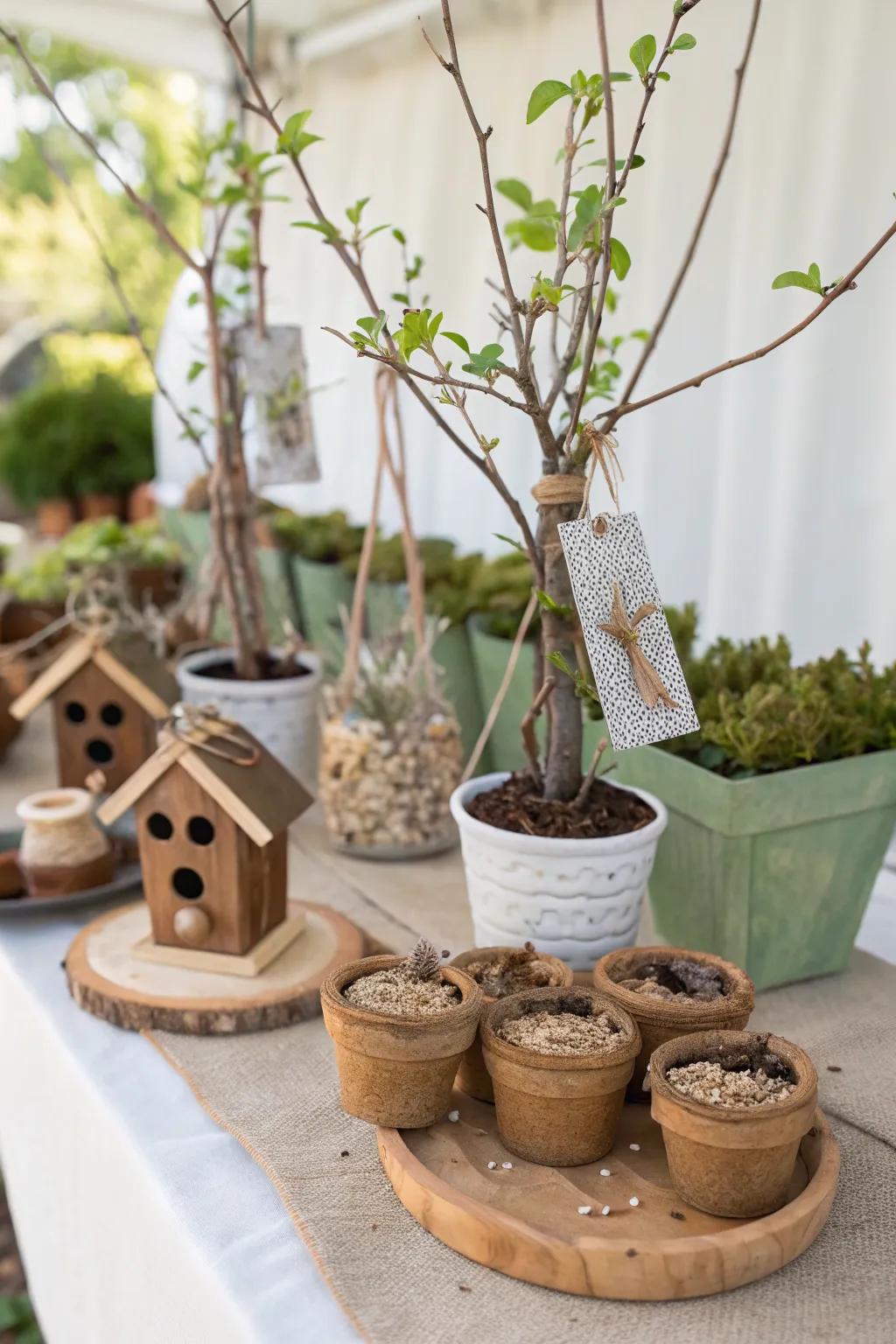 Thank your guests with nature-inspired party favors.