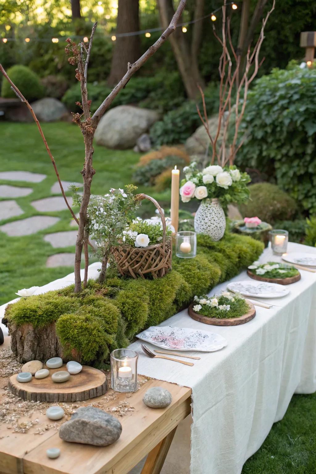 Nature-inspired decor brings the garden to the table.