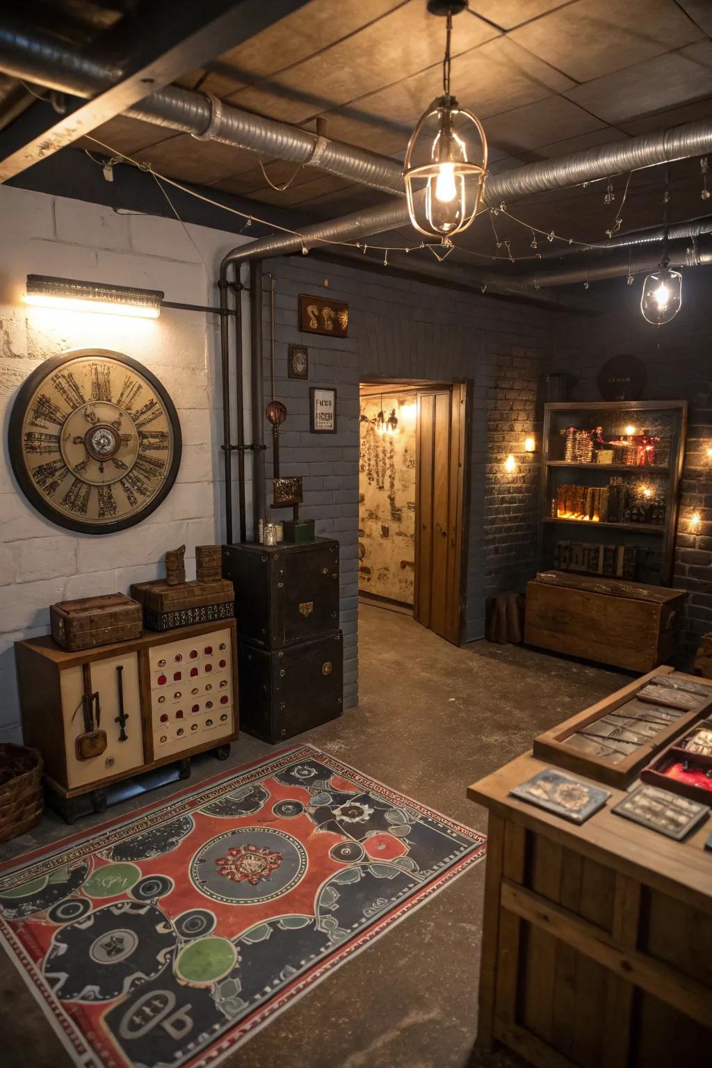 Immerse yourself in a thrilling escape room experience at home.