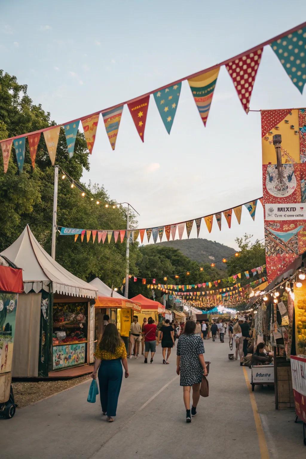 Flags and banners add a festive and eye-catching element to any event.