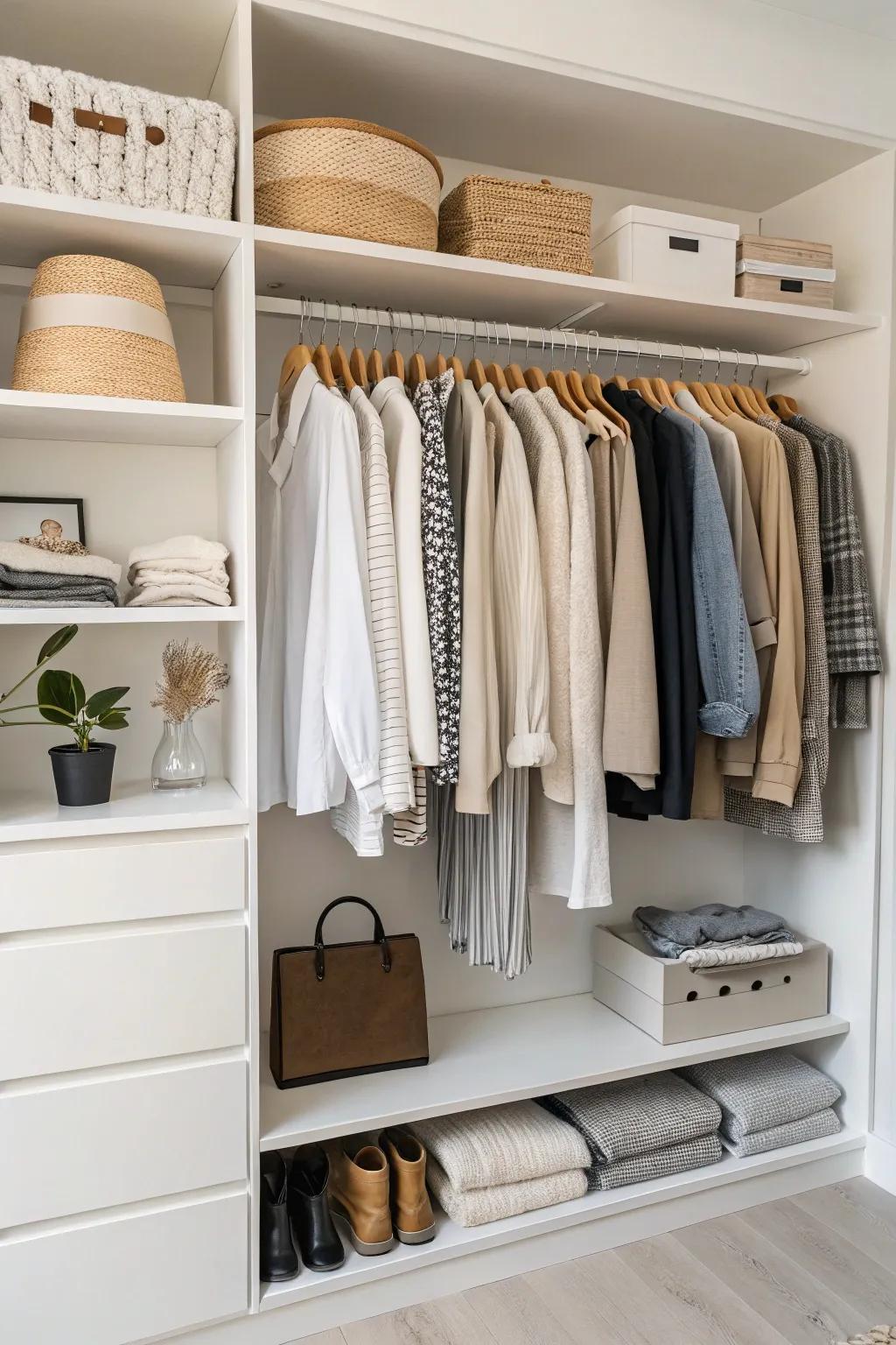 Simplify your life with a curated capsule wardrobe section.