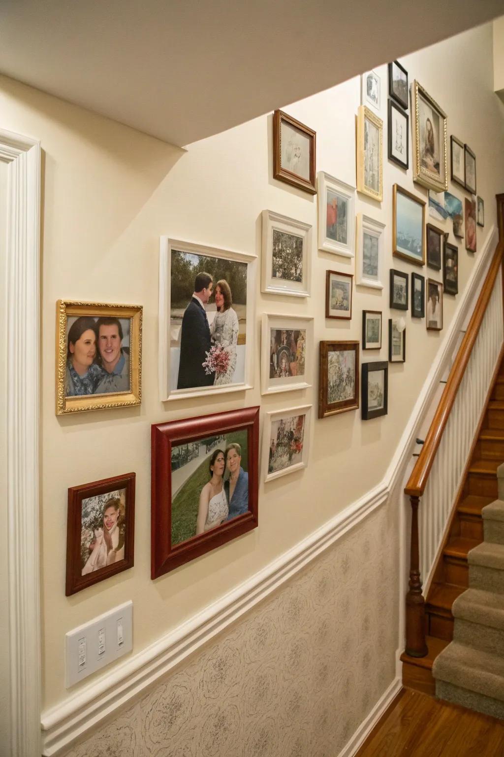 Encircle images around edges for a seamless visual progression.